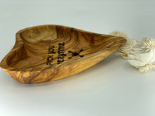 Load image into Gallery viewer, Heart Shaped Olive Wood Serving Tray, Jewelry Holder, Valentine Day Gift.
